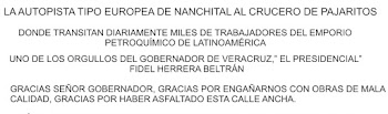 La Autopista  Europea de Fidel Herrera