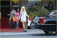 Christina Aguilera and Her Son Max SLS Hotel Photos