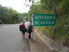 Walking across the border from Honduras to Nicaragua!