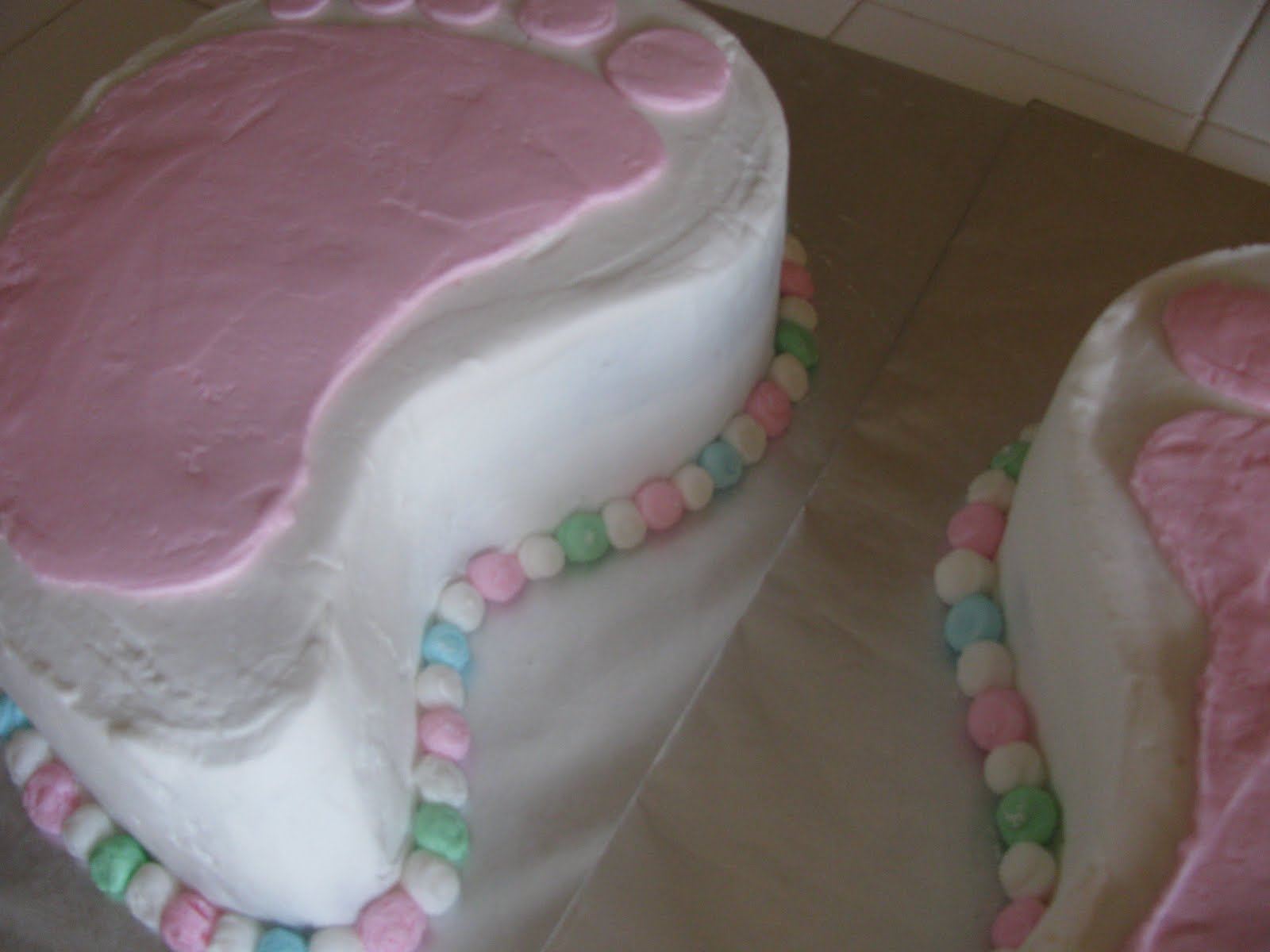 baby celebration foot cake