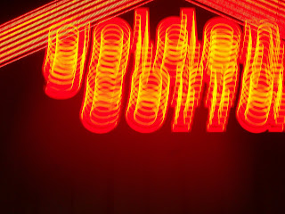 Golden Corral blurry lights