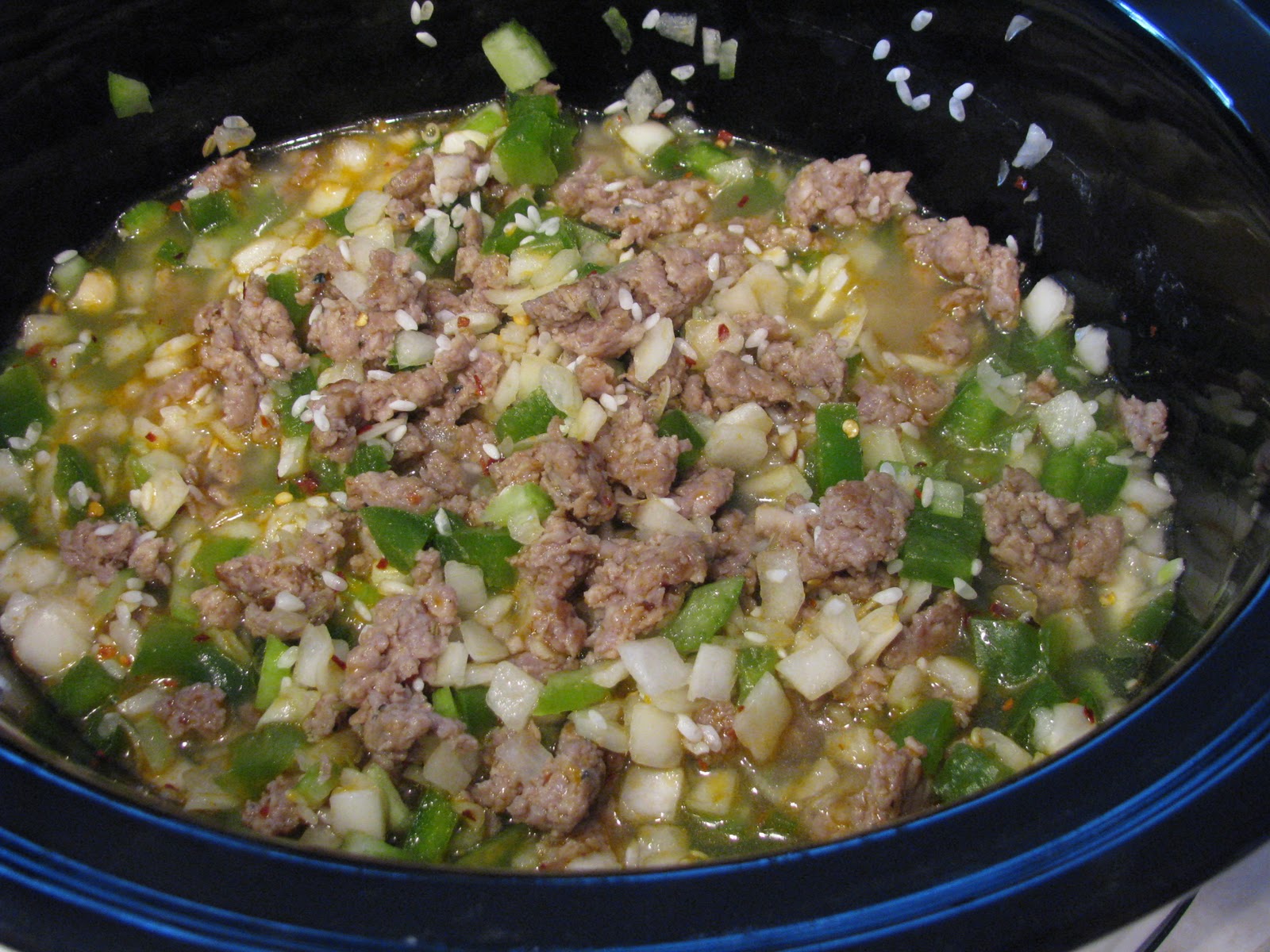 Cooking with Mama Laura Dirty rice (crock pot)