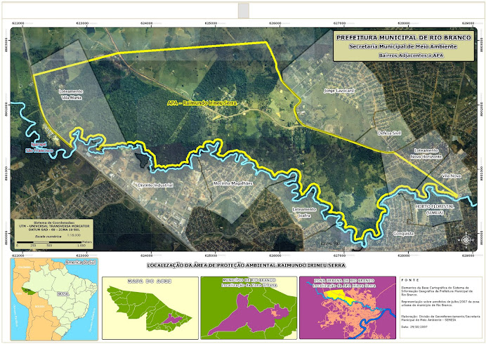 Localização da Área de Proteção Ambiental Raimundo Irineu Serra