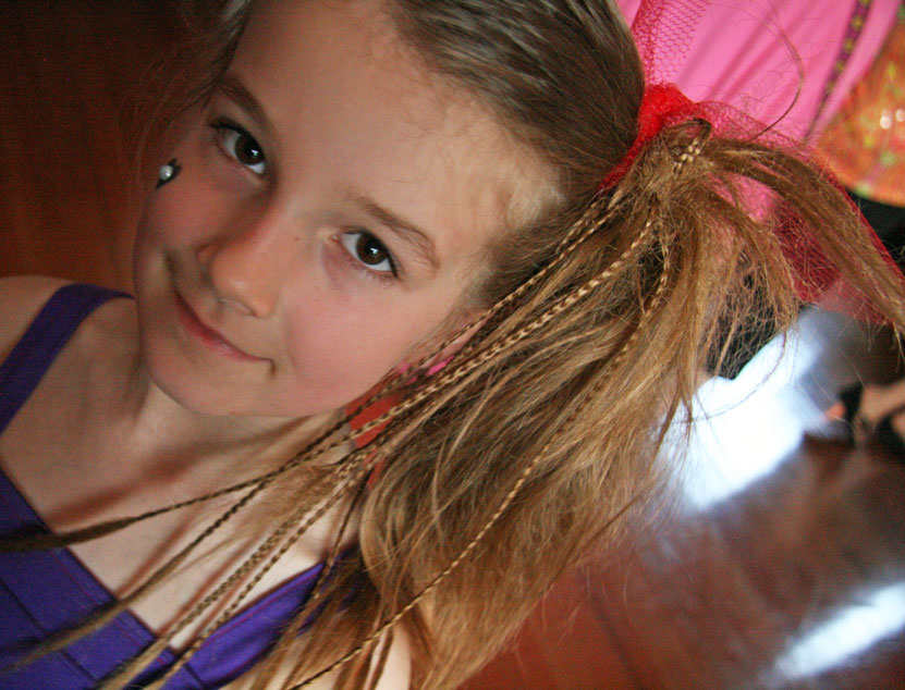 little Tron and a blonde