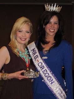 Miss America 2002 Katie Harmon Ebner and Mrs. Oregon International 2009