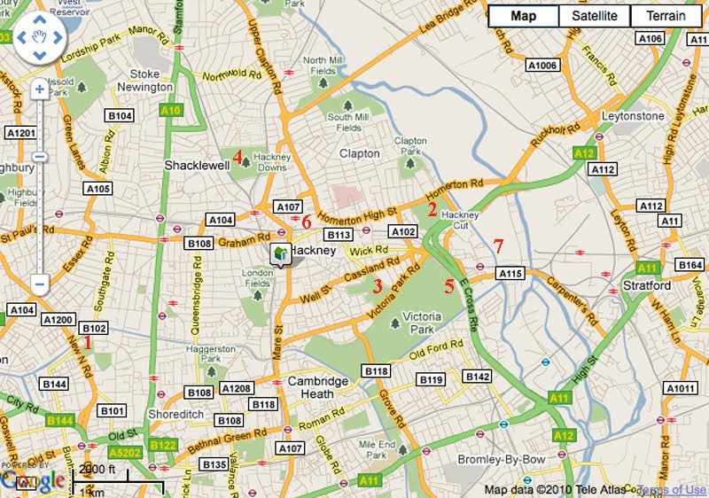 Ancient Hackney Hackney Ley Marker Map 101 (on going project)