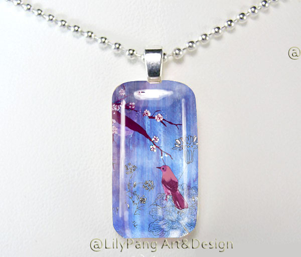 glass paintings of birds. Order the Glass Pendant