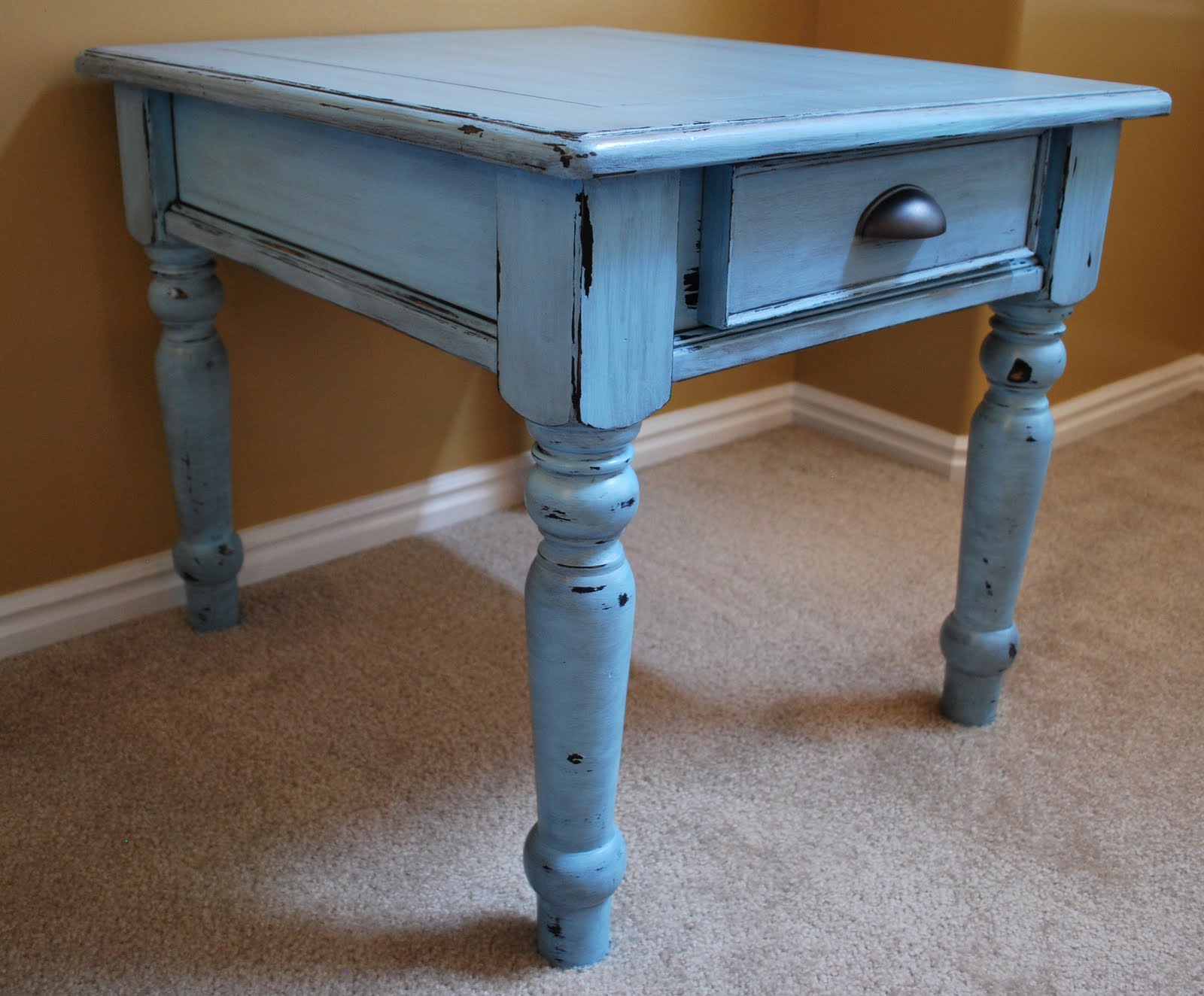 B's Refurnishings Robin Egg Blue, Distressed Side Tables