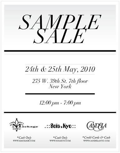 sugarrockcatwalk com sample sales this week nyc may 24 30 2010 mac sample sale