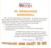 Odezwa do mieszkańców. Murzasichla.