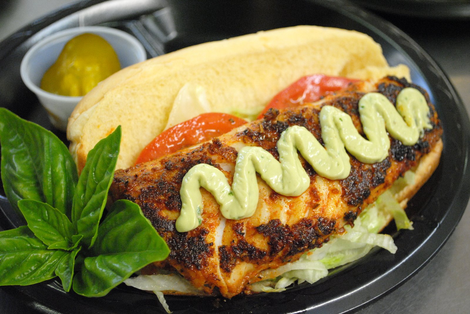 +The Church Cook Blackened Cod Sandwich with Avocado Aioli