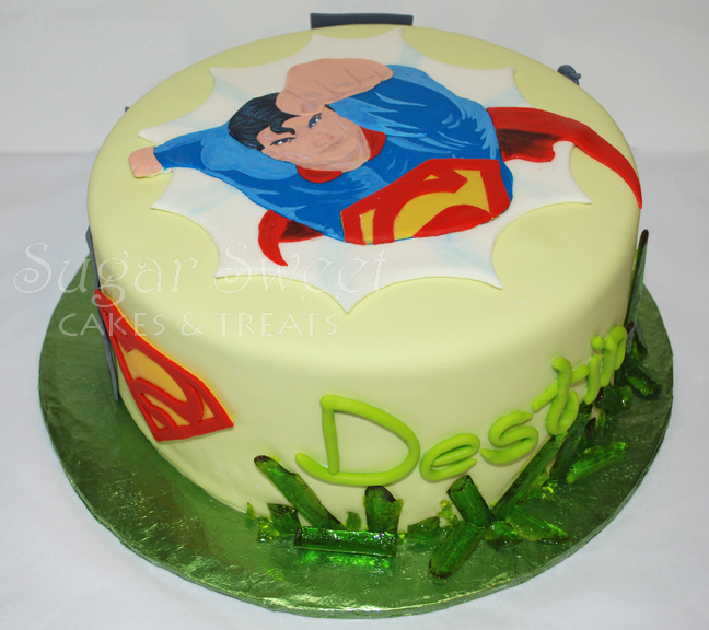 Sugar Sweet Cakes And Treats Superman Kryptonite Cake And Sugar