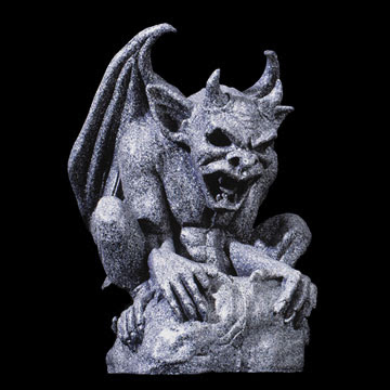 Gargoyle is a carved statue of a monster that is usually outside the 