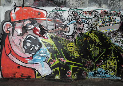 graffiti monsters, wall street graffiti