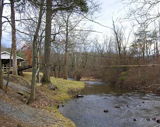 creek with bridge
