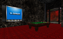 pool table & tv