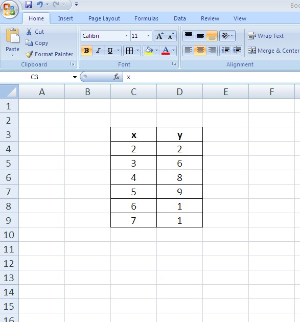 how to in excel Plot X vs Y axes data