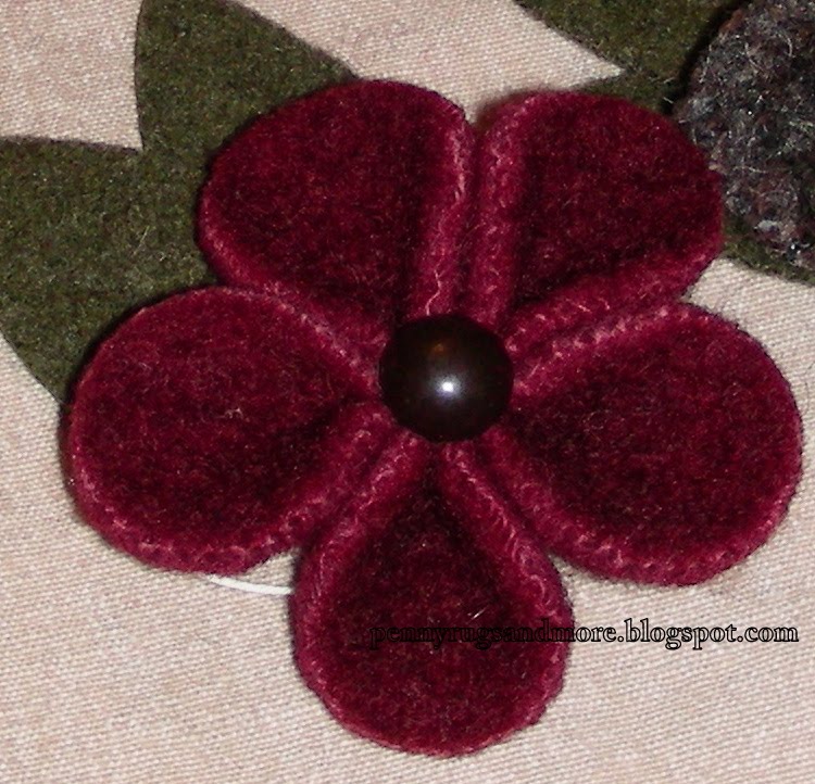 Penny Rugs and More Flowers Everywhere