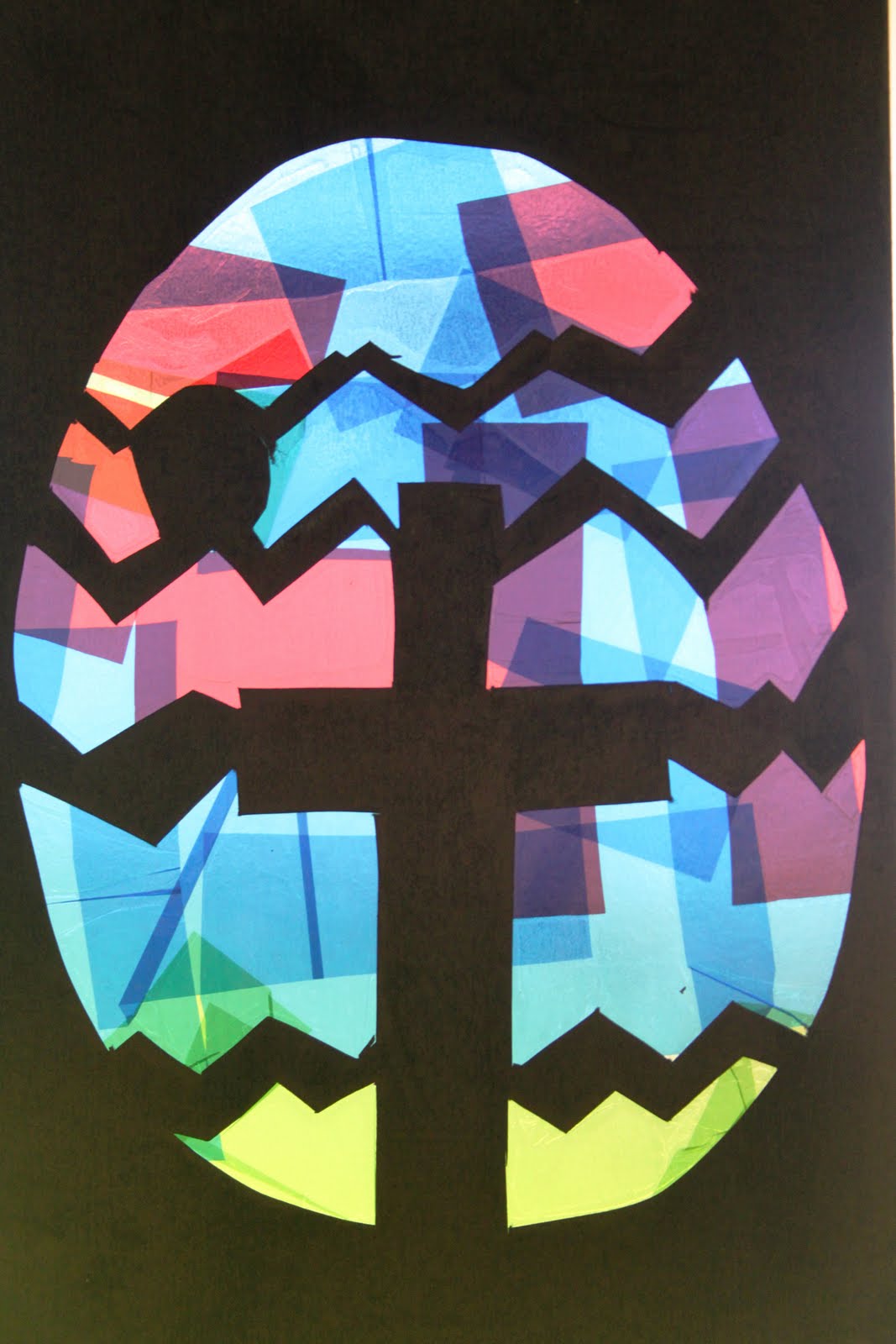 Mumma made it stained glass Easter windows