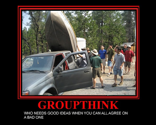 groupthink group dynamics and janis Janis suggested that groupthink tends to be the most prevalent in conditions where there is a high degree of cohesiveness, situational factors that contribute to deferring to the group (such as external threats, moral problems, difficult decisions), and structural issues (such as impartial leadership and group isolation). groupthink group dynamics and janis Janis suggested that groupthink tends to be the most prevalent in conditions where there is a high degree of cohesiveness, situational factors that contribute to deferring to the group (such as external threats, moral problems, difficult decisions), and structural issues (such as impartial leadership and group isolation).