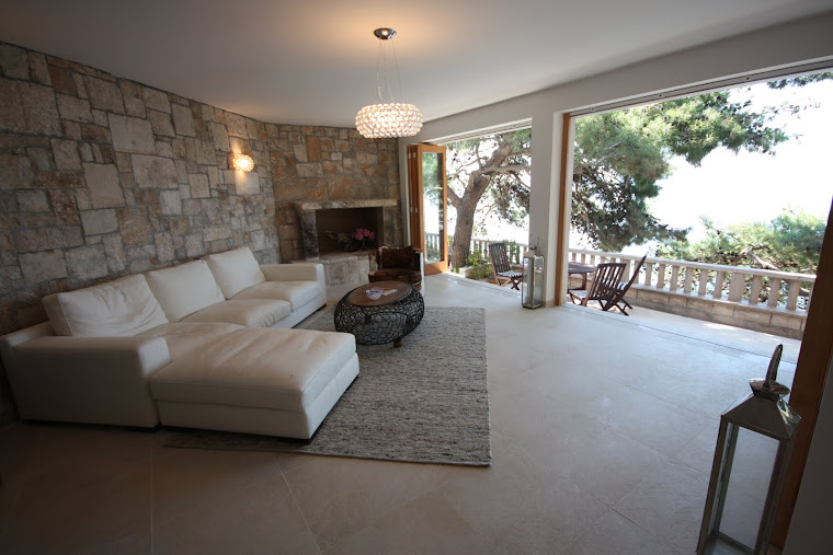 Main sitting room looking out to the Adriatic Sea