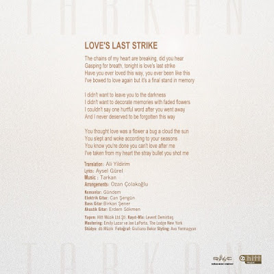 English translation of Tarkan's 2010 song
