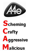 A4e SCAM - Red graphic - Small