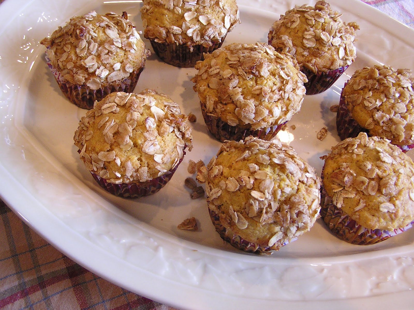 Monkey Inspirations Applesauce Muffins with Crunchy Streusel Topping