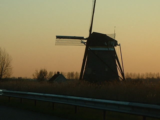 Original Dutch Windmill in North Holland