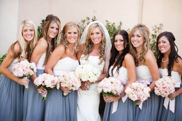 Gray and Pink Wedding