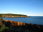 Somewhere near Thunder Hole at Acadia National Park (sunset in acadia national park)