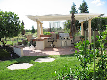 Outdoor Built-in BBQ under Trellis