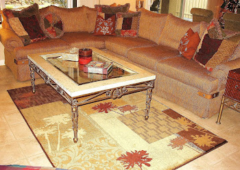 Contemporary Area Rug Mixes with Traditional Seating