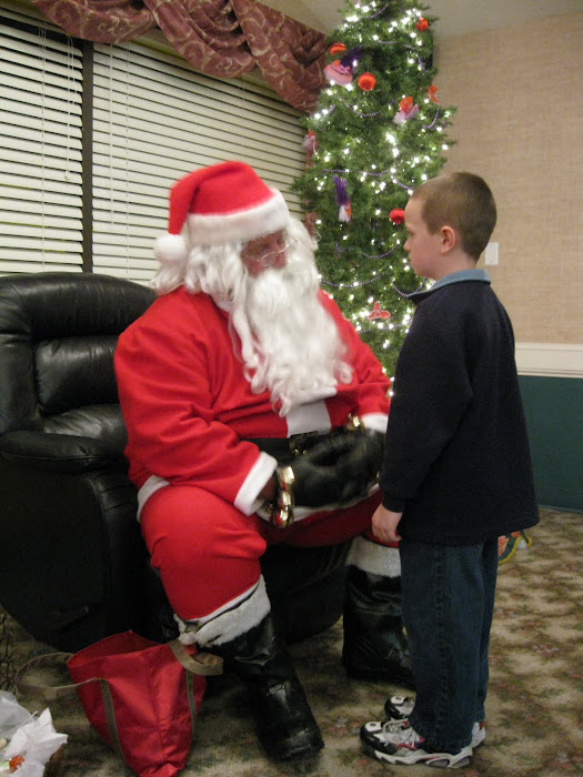 ETHAN CHATTING WITH SANTA!