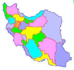 عام 1979خريطة بلوشستان الغربية  بعد الاقتطاع الثاني لبلوشستان