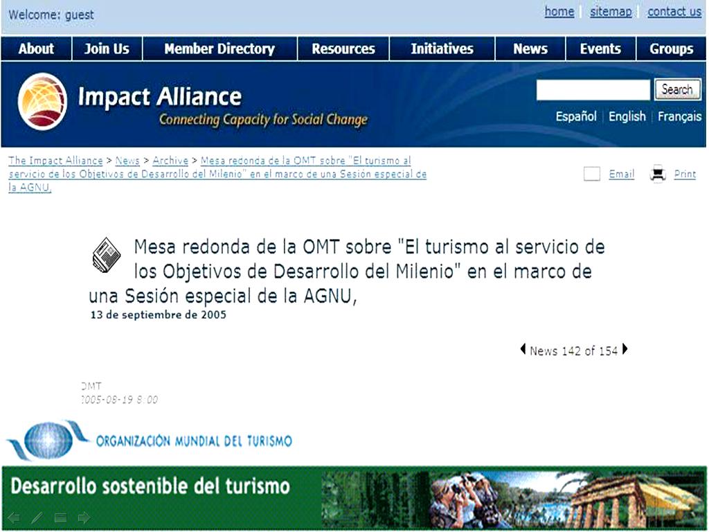 El turismo al servicio de los objetivos del Milenio