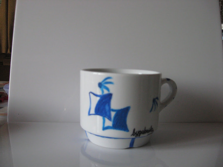 hand painted coffee cup