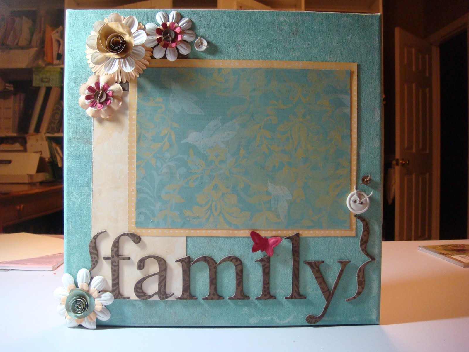 Tracy's Scrapbook World Veranada Altered Canvas Details