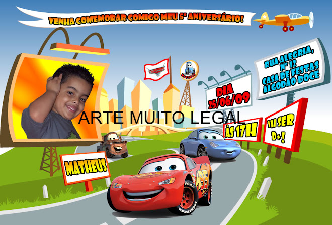 Arte muito legal - Convites infantis e lembrancinhas de aniversário