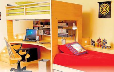 Decoracion Diseño: Dormitorio compartido por hermanos hermanas