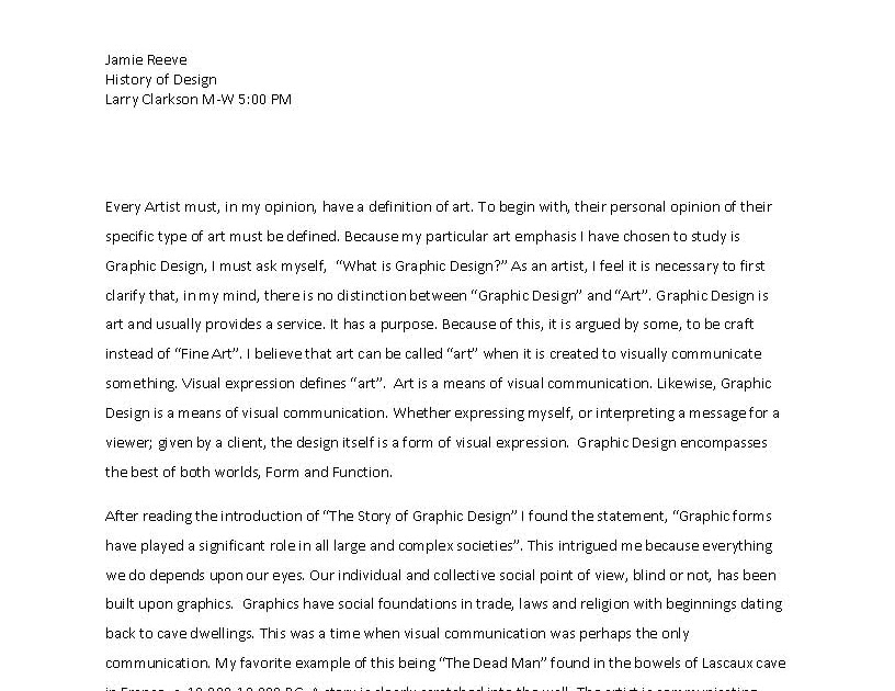 graphic design artist statement