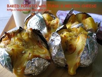 Enny S Kitchen Baked Potato With Tuna Melted Cheese Topping