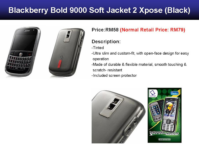 Blackberry Bold 9000 Soft Jacket 2 Xpose (Black)