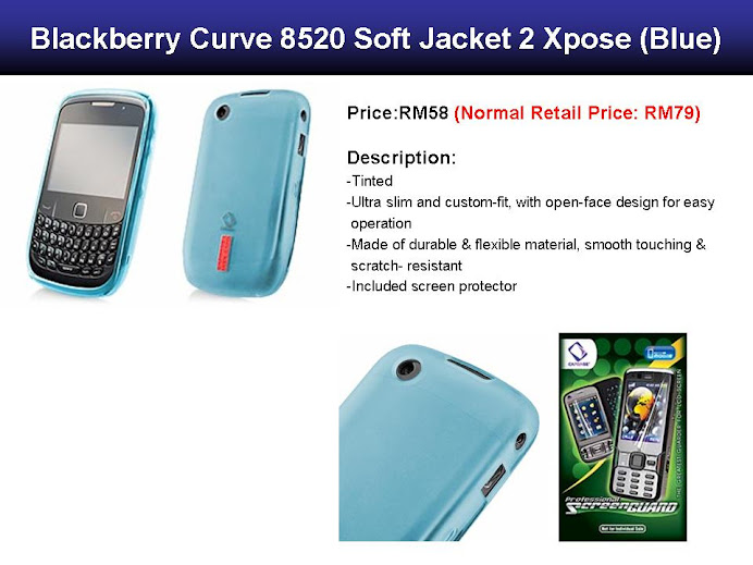 Blackberry Curve 8520 Soft Jacket 2 Xpose (Blue)