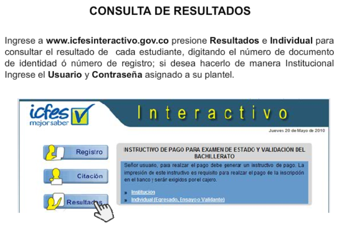 COMO CONSULTAR LOS RESULTADOS DE LAS PRUEBAS ICFES