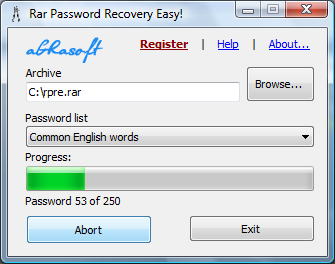 WinRAR Password Remover 2.0