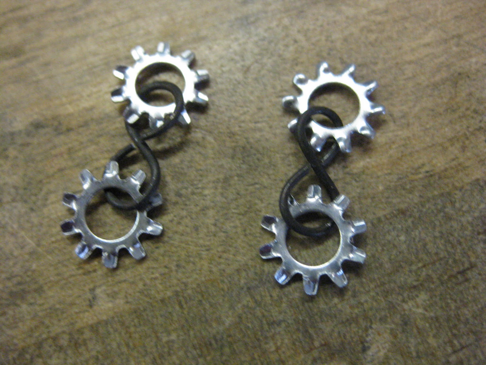 New Jewelry A Day Make Earrings with Lock Washers