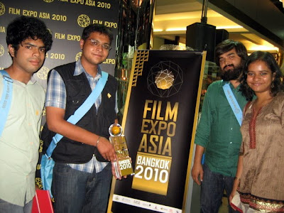 The Indian team from the Satyajit Ray Film Institute, one of eight runners-up.