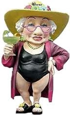 old lady in bathing suit