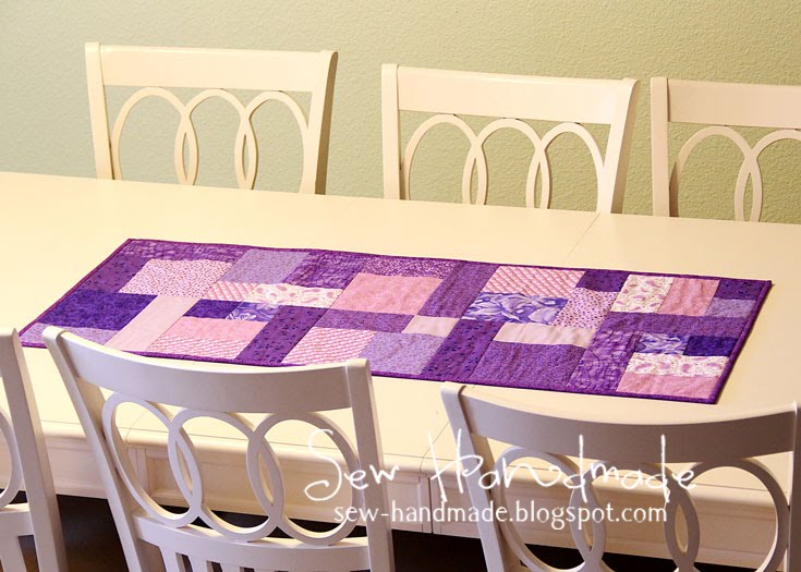 Sew Handmade A Purple Table Runner